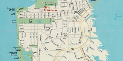 Harta e San Franciskos atraksionet kryesore