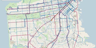 San Francisko linja autobusi hartë