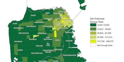Harta e San Franciskos dendësia e popullsisë