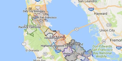 Harta e San Franciskos kufijve të qytetit