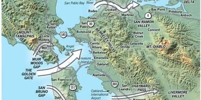 Harta e San Franciskos microclimate