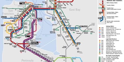 Harta e transportit publik San Francisko