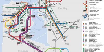 Harta e transportit publik San Francisko