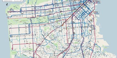 San Francisko autobus sistemit hartë