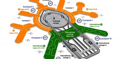 SFO ndërkombëtare terminal ardhje hartë
