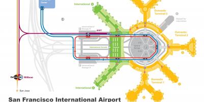 San Francisko aeroport me qira e makinave hartë