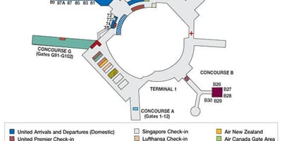 San Francisko aeroporti hartë të bashkuara