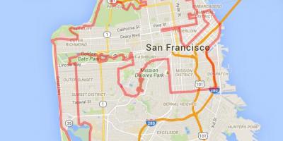 Golden gate park biçikletë shtigje hartë